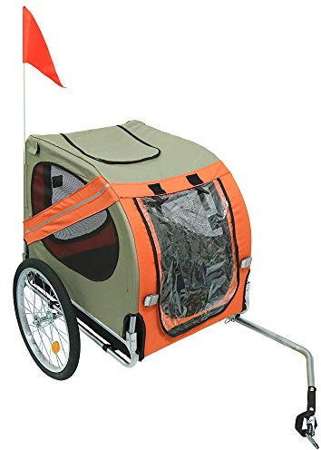 Multifunktionaler Fahrradanhänger 2-in-1, Transportwagen für Haustiere, Anhänger Trailer Fahrrad Buggy 2-in-1 für Kinder/Baby 2-Sitzer umwandelbar (137 * 73 * 90cm (orange))