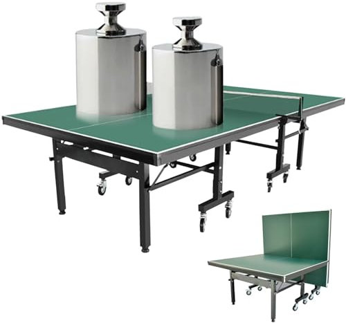 Bordtennisbord, 9 fot professionell inomhus och utomhus bordtennisbord, platsbesparande hopfällbart bordtennisbord, bärbart spelbord enkelt och snabbt att installera p