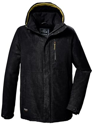 G.I.G.A. DX funktionsjacka/utomhusjacka för män, vattentät med dragkedja huva GW 71 MN JCKT, svart, 3XL, 42213-000