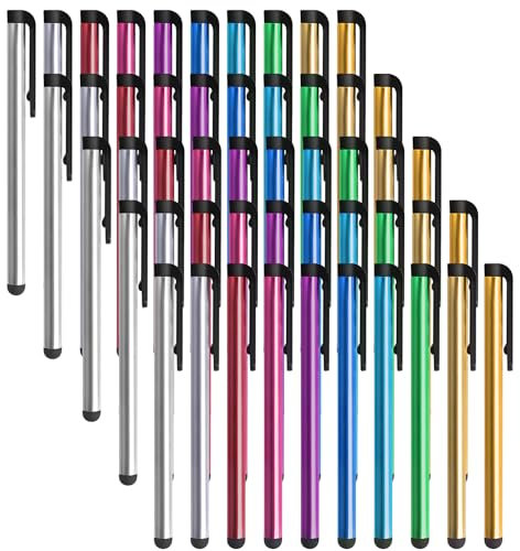 HENGBIRD 50 Stück Tablet Stift, Touchscreen Stift Touch Pen, Stylus Pen Eingabestift, Bookii Stift Kapazitiver Stift, Metall Stift für Tablet, Handy, Smartphones (10CMx0.7CM)