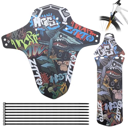GIAK Mudguard MTB Schutzbleche Mountainbike Fahrrad Schutzblech MTB Spritzschutz Für 26/27.5/29 Zoll Vordere und Hintere Kompatible Mudguard 2 Stück Fahrrad Mud Guard