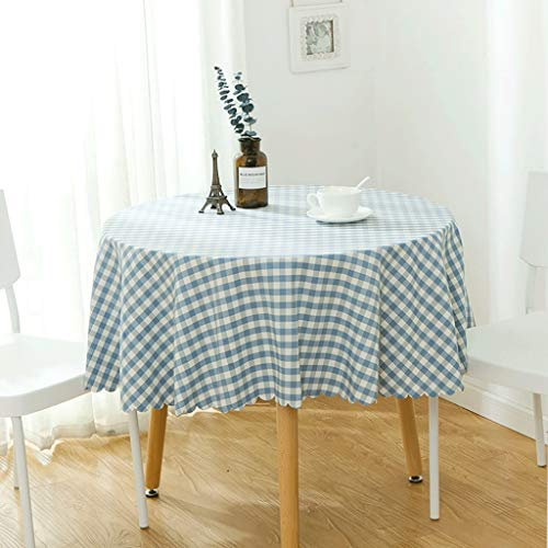 Rechteckige/längliche Tischdecken Modern Rot Und Weiß Kariert Waschbare Baumwollwäsche Auslaufsichere Esstischdecken for Runde Tische Drinnen Draußen Camping Picknick Kreistischdecke, 5 Farben Weihn