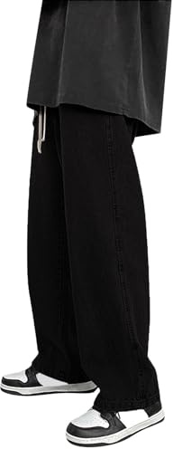 Baggy Jeans Herren, Jeans Herren Schwarz, Baggy Jogginghose Herren, Moderne Hosen Herren, Baggy Jeans Herren Y2k Vintage Jeanshosen Teenager Hip Hop Skateboard Hosen Streetwear Loose Fit Denim Pants