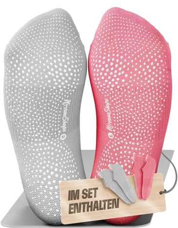 NirvanaShape Yoga & Pilates Socken - Rutschfeste Yogasocken mit ABS Noppen für Damen u. Herren - Anti-Rutsch Stoppersocken aus bequemer Baumwolle [ÖKO TEX zertifiziert]