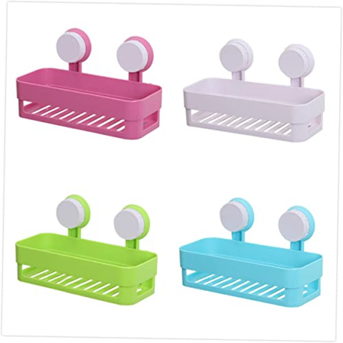 HOLIDYOYO Mensola Ventosa Bianca in Abs, Removibile per Bagno e Cucina | Montaggio a Parete su Superfici Lisce, per Angolo e Lavandino, Formato Pratico, un Pezzo