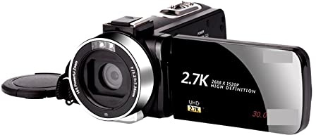 EKOUQIN 16X Zoom videocámara portátil Uso doméstico 1080P Digital Vlog Video Recorder cámaras al Aire Libre for fotografía Blogger Webcam Película, Disco, transmisión(128G SD Card,Blauw)