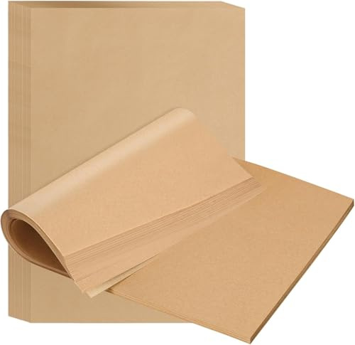 100 Pcs Baking Parchment Paper Sheets, 20x30cm Baking Paper, Precut Non-Stick Parchment Sheets, Greaseproof Paper for Kitchen Cooking for Rosating, BBQ, Baking Cookies