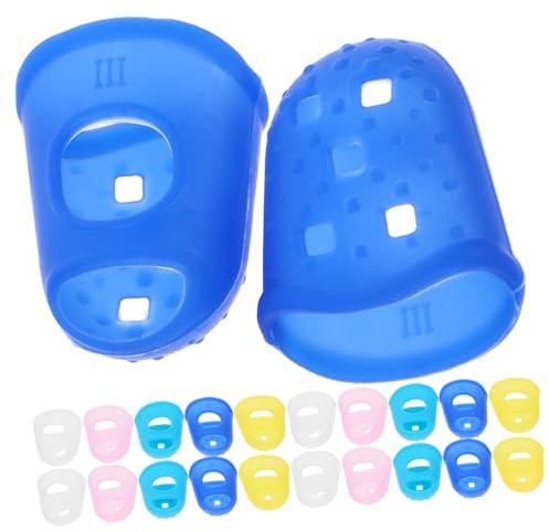 Homoyoyo 40 Pcs Large Silicone Finger Stalls Finger Protectors Wear-Resistant Cushioned Covers with Non-Slip Dimpled Pattern for Hand Safety in Crafting and Office Use