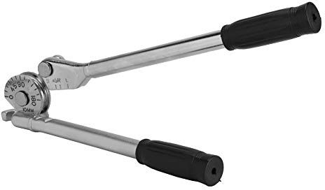 Piegatore manuale a 180° per tubi di rame, alluminio e acciaio, strumento manuale per la piegatura dei tubi con scala angolare, piega precisa senza graffi per tubi metallici sottil (370mm 3/8 10mm)