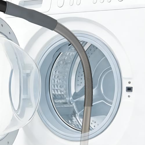 Upgraded Dryer Vent Cleaner Kit: Universal Vacuum Hose Attachment for Lint Removal Fits All Vacuums Cleaner Dryer Cleaning Tools for Clogged Ducts (Grey)