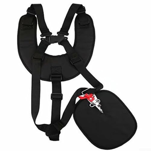 Yuanpgky Harnais réglable en nylon rembourré pour débroussailleuse et tondeuse à gazon - Accessoire d'outils de jardin avec stabilité et confort améliorés