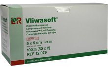 VLIWASOFT Vlieskompressen 5x5cm 6-lagig steril 100 Stück