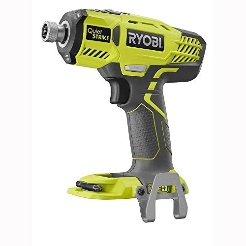 Ryobi P290 One+ 18 V 1/4 pulgadas inalámbrico Quiet Strike 3.200 RPM atornillador de impacto con portabrocas de cambio rápido y bandeja de carga (pilas no incluidas, solo herramienta de alimentación)
