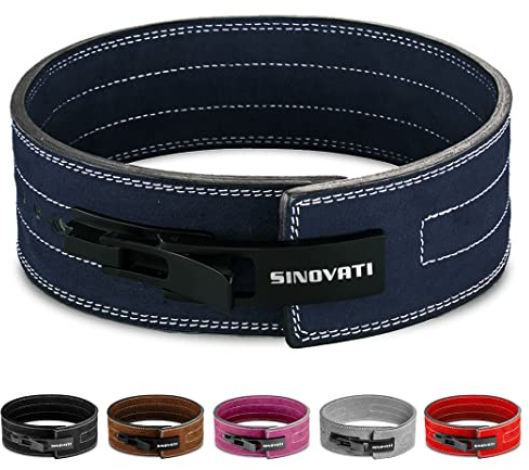 SINOVATI Premium Gewichthebergürtel KDK Gürtel aus Rindsleder mit Schnalle, Weightlifting Lever Belt für Fitness Powerlifting Krafttraining Bodybuilding, mit 8.5cm / 10cm Höhe, Frauen und Männer