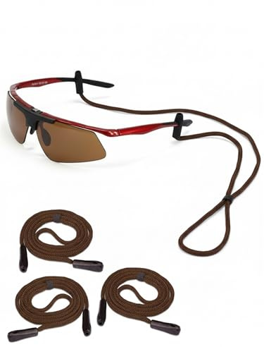 SPORTS WORLD VISION Brillenhalter 4er Pack mit 3 Löchern Band, Sichere Schnur für Brillen, Sonnenbrillen, Augengläser und Sonnenbrille Sport Seil Halteband für Männer, Frauen