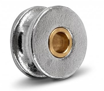 1 Stück Seilrolle 32mm V4A Edelstahl A4 Ersatzteil für Umlenkrolle Laufrolle für Drahtseil Stahlseil max. 8mm Rostfreie Ersatzrolle mit Messingbuchse