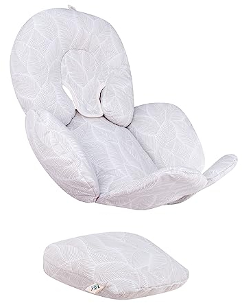JYOKO Kids Sitzverkleinerer Antiallergikum Universal Baby 100% Baumwolle (Bloom, Enthält Kopf-, eine Körper- und eine Rückenstütze, 3 Teile)