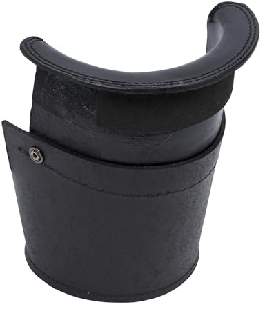 Stradivari Billard Balltaschen Set Echtleder | 6 Stück | Passend für Billardtische | Präzise Passform | Hochwertiges Leder | Langlebiges Billardtischzubehör | Schwarz