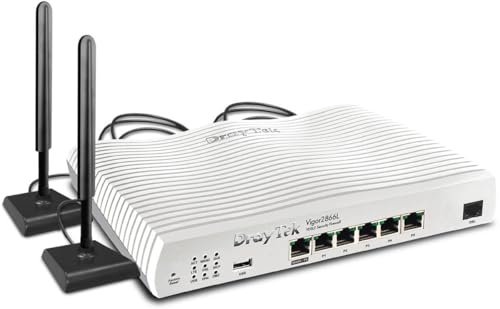 Draytek Vigor 2866l WlaN-Router Gigabit Ethernet DuaL-Band (2,4 Ghz/5 Ghz) 4g Wei? (v2866L-DE-AT-Ch)