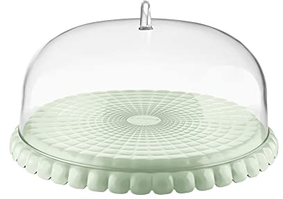 Guzzini - Tiffany, Set kleine Tortenplatte - Mauve Green, Ø 30xh16 cm - 199501243