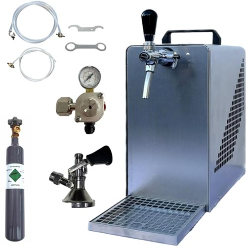 BieTal® Bierzapfanlage Bierkühler Zapfanlage mit Kühlung 30 Liter/h - SET - Typ A - 0,5Kg CO2