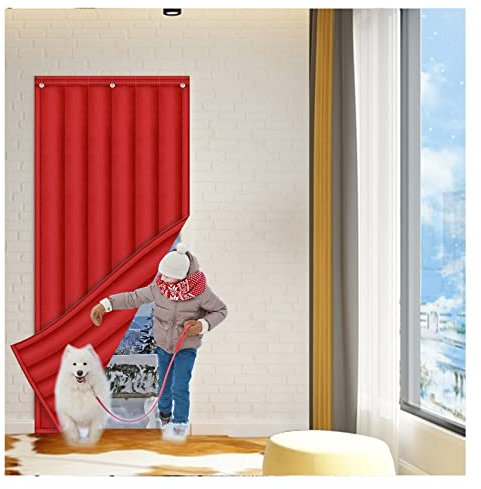AMEERR Cortinas Termicas Aislantes Frio y Calor, Aislamiento Ventanas Frio, Aislante Ventana Aire Acondicionado, Cortina Aislamiento Acústico Anti-Frio, Puerta de Tela Oxford Duradera y Gruesa