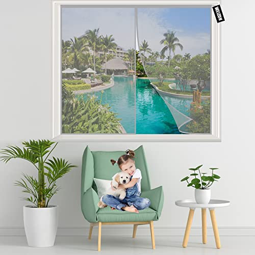 𝟐𝟎𝟐𝟑 𝐍𝐞𝐮𝐞 Insektenschutz Rollo FüR Fenster 60x160cm Grau Insektenschutz Balkontür Magnet Fliegenvorhang Ohne Bohren für Wohnzimmer und Schiebetür