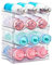 YOOTUKL Water Bottle Organizer Stackable Kitchen Pantry Organization and Storage Shelf Plastic Water Bottle Holder for Fridge Kitchen Cabinet Wine (2 Pack(6 Bottles))