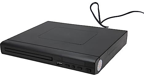 Lecteur CD Vidéo, Interface USB 2.0 Mini Lecteur DVD Télécommande avec Câble RCA pour la Maison pour la Télévision (Prise UE)