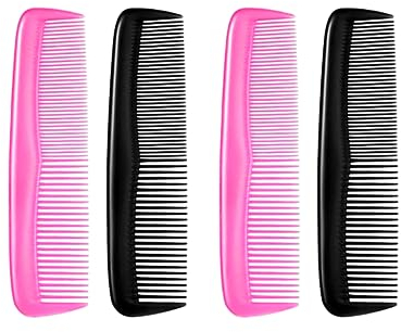 Hair Combs, 4 Pieces Plastic Hair Combs, Plastic Pocket Combs, Fine and Standard Tooth Hair Cutting Comb, For Women Men Hair Care Tool