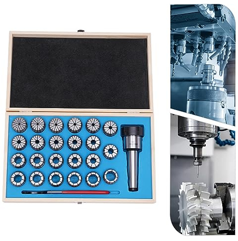 23-Tlg Er40 Mk4 4-26Mm Spannzangenfutter Set Spannzwinge FräSmaschine Arbeitsablauf Spannzangen Satz Spannzangensatz Spannzangenset FüR Deckel Spannzange Tool Mit SchraubenschlüSsel Und Koffel