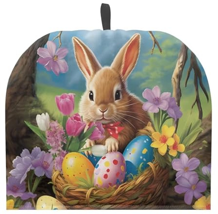 Jekioweii Easter Egg Rabbit Tea Cosy Kitchen Home Decorative Tea Pots Cover Insulating Tea Cozy Keep Warm Teapot Cozy Dust Cover