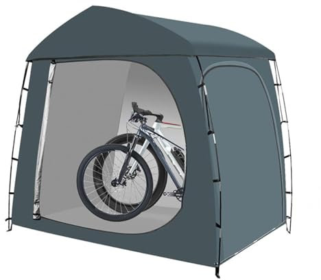 Abri à vélo en tissu Oxford 210D imperméable, rangement pour vélo avec fenêtre pour le rangement extérieur, tente de rangement portable et pliable pour vélo, protection contre le vent, la pluie, la