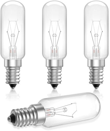 Bonlux Cooker Hood Bulbs 28W Screw Kitchen Extractor Fan Light Bulb,Oven Hood Bulb, Hob Bulb, SES E14 Small Screw Cap T25 Lamp, Warm White 2700K, Pack of 4