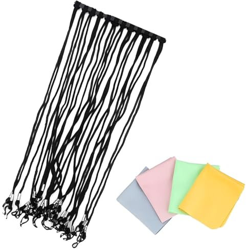 ARROMI 12 Stück Brillenband Brillenband Herren, Brillenband, Brillenkette Damen, Brillenbänder，universal Brillenbänder Einstellbarer, mit 4 Mikrofaser-Reinigungstuch,für Sonnenbrillen und Lesebrillen