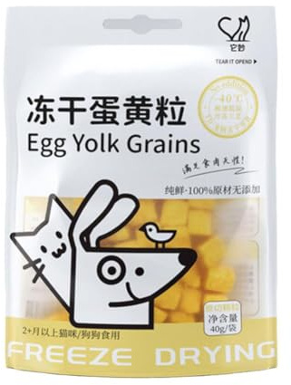Friandises lyophilisées au poulet et au jaune d'oeuf pour chat et chien – Snacks d'entraînement riches en protéines pour chiens et chats, friandises crues lyophilisées, garniture saine pour petits
