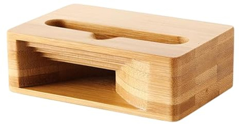 Support de haut-parleur de téléphone en bois - Station d'accueil pour amplificateur mobile de bureau, support de téléphone à amplification du son naturel | Hauteur du téléphone portable en bois pour