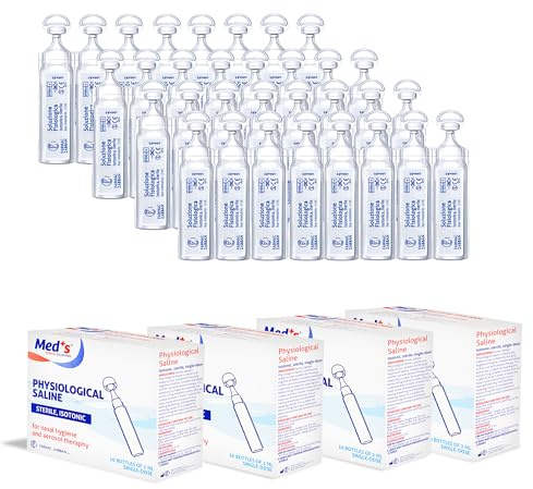 MED+S - 40 Unidoses x 2ml - Sérum Physiologique Bébé pour inhalation – Solution saline sterile isotonique pour lavage nasal et inhalation – Hygiène respiratoire du nourrisson