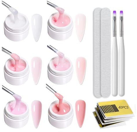 GZSYY Gel UV pour ongles en gel 6 couleurs pour extension et modelage