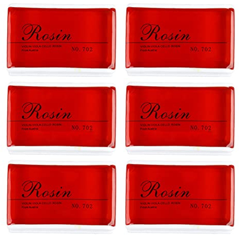 Bogenkol -Accessoire Niedriger Staub Beim Auftragen von Violin -Rosen für Bratsche Cello 6pcs Starke Haftung auf Bughaar (Rot)
