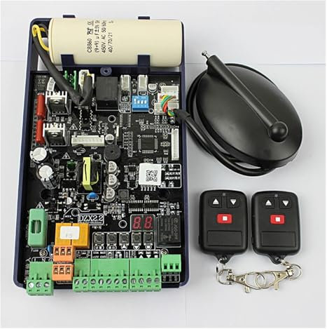 EDEDE Motor Puerta Corredera, Placa Base de Circuito 220VAC, Tarjeta de Control for Puerta con Condensador, Control Remoto Opcional(Board with Receiver)