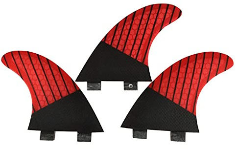 XINFULI Elektrisches Surfbrett, 3 STÜCKE Surfbrett Flossen Stehen Aufblasbare Paddel Wasser Flossen Surfbrett Zubehör Surfbrett Schwanz Ruder,Kraftvoller Schub(Rood,G3)