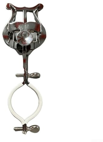 Lyre, 1 Packung Notenklammer aus Metall für Klarinette und Oboe, tragbarer Marschbandhalter, fester Instrumentenständer für einfaches Spielen, Musiker und Studenten