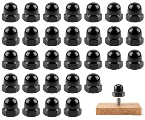Lot De 30 Écrous Borgnes M8 En Acier Inoxydable 304 Avec Finition Noire Écrous Hexagonaux Robustes Et Anti-rouille Pour Vis, Tiges Filetées Et Boulons Dans La Mécanique, Vélo Et Véhicules Divers