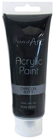 Work of Art 120ml Acrylic Paint - Black, 6722