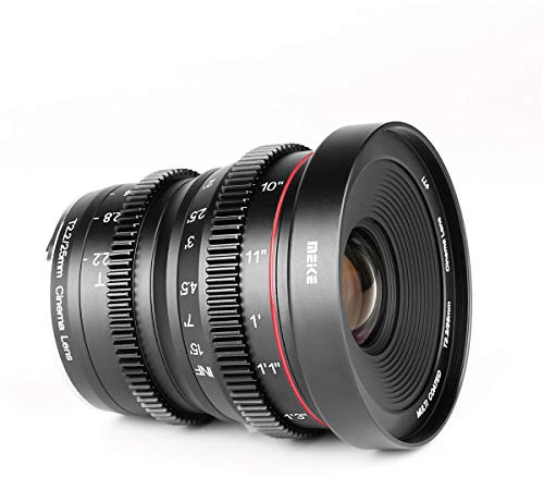 Meike 25mm T2.2 Manual Focus Prime Mini Cinema Lens for Micro Four Thirds MFT M43 Mount Cameras
