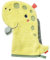 Fehn 051230 Dino, Manopla de baño con diseño de animales para divertirse en el baño, para bebés y niños a partir de 0 meses