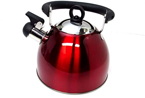 Kabalo Bouilloire sifflante en Acier Inoxydable Rouge 2,5 l