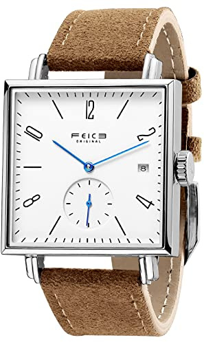FEICE Unisex Eckig Mechanische Uhr Automatikwerk mit Saphirglas Ø34mm FM301