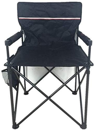 Silla Plegable para Exteriores, Estructura de Acero Resistente, Silla de Campamento portátil con portavasos, Uso para Festivales/Pesca/jardín/Playa, C
